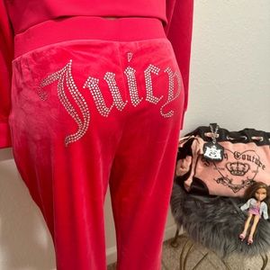 JUICY COUTURE OG BIG BLING VELOUR PANTS